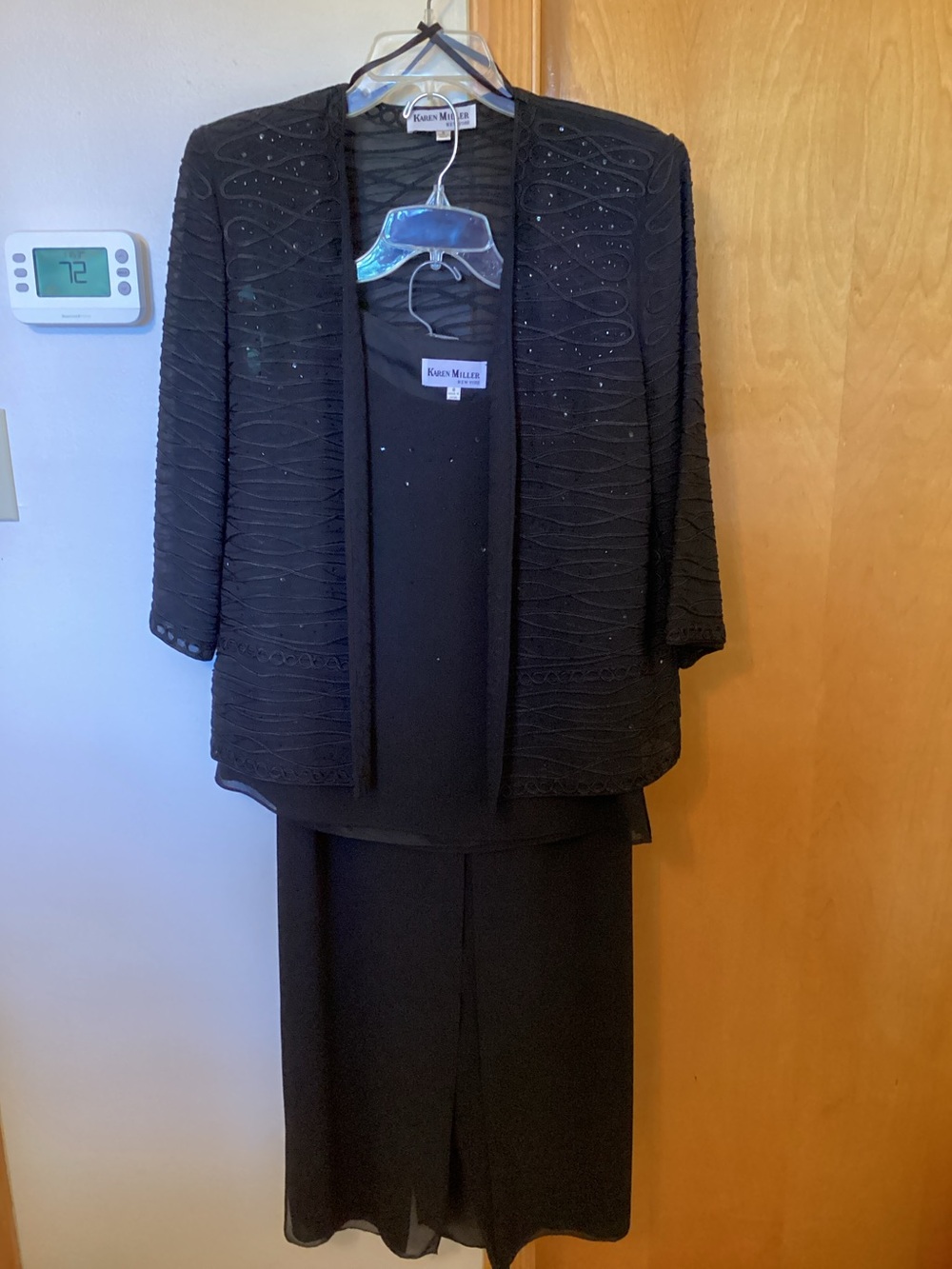 Karen Miller 3 Pc Pantsuit - Size 8 - Black